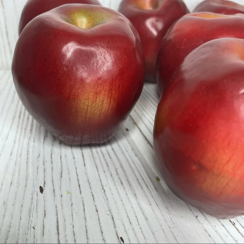 Realistic Faux Artificial Red Delicious Apples Set of 7